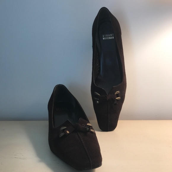 STUART WEITZMAN COLA SUEDE HEELS - Picture 6 of 10